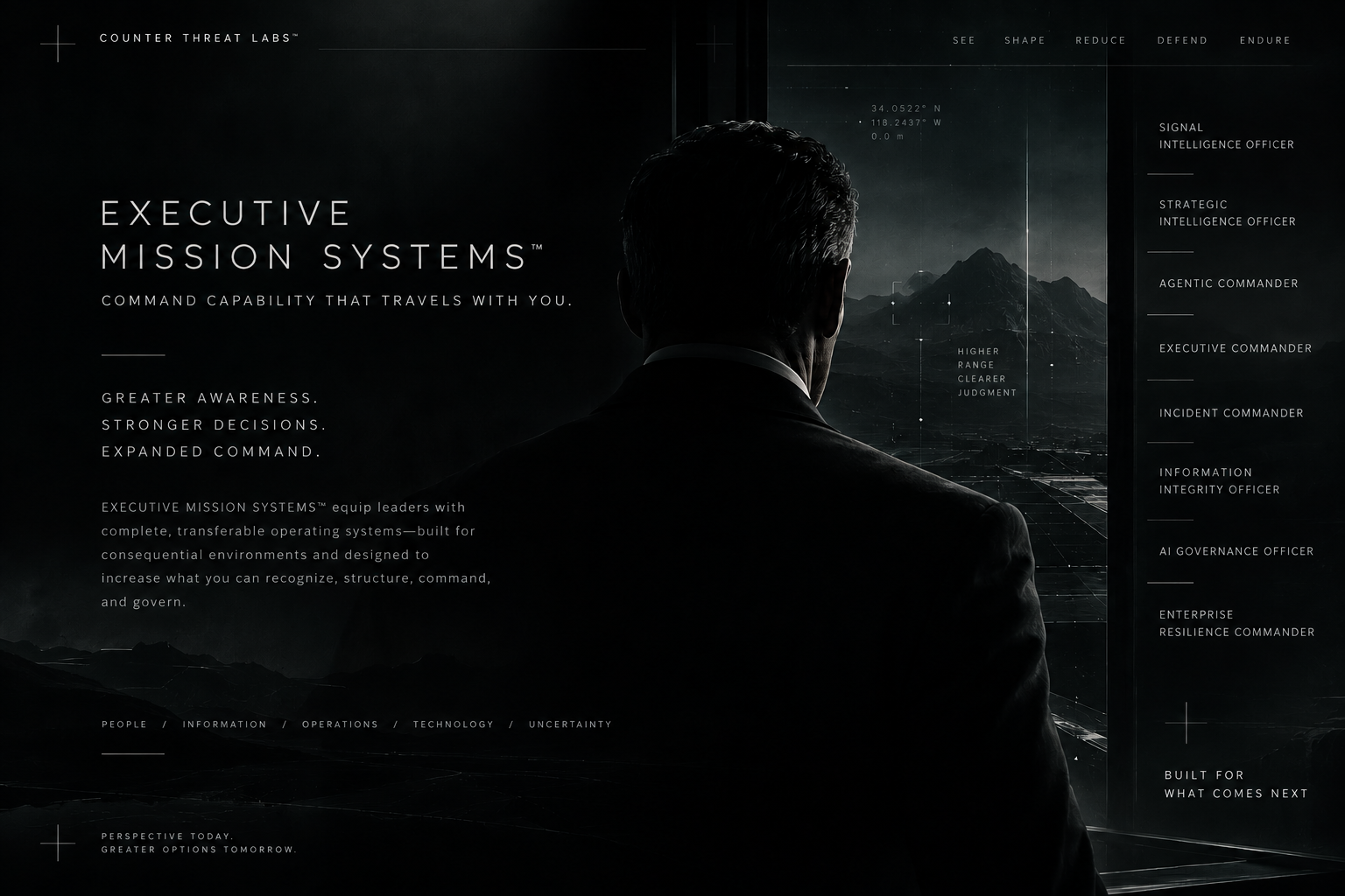 Executive Mission Systems command capability visual.